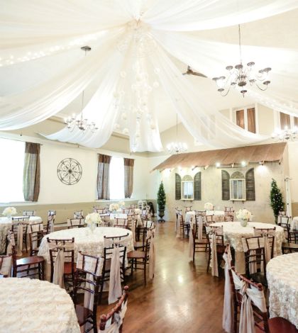Image of a beautifully decorated wedding reception